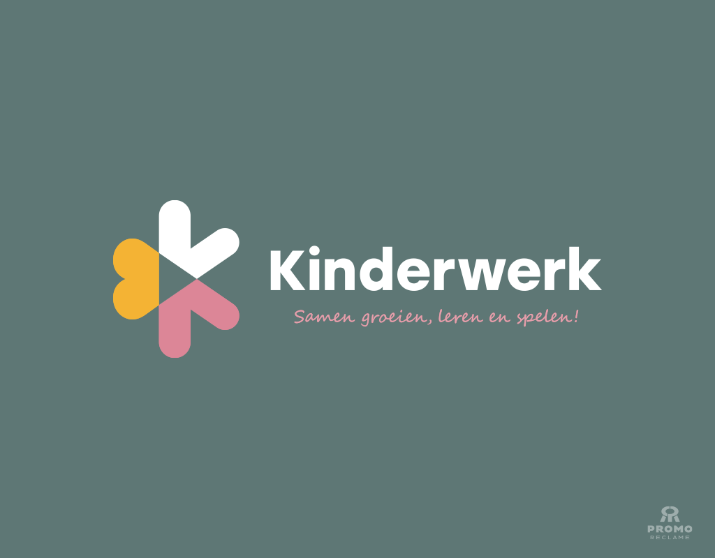 Kinderwerk Kinderopvang logo en huisstijl ontwerp