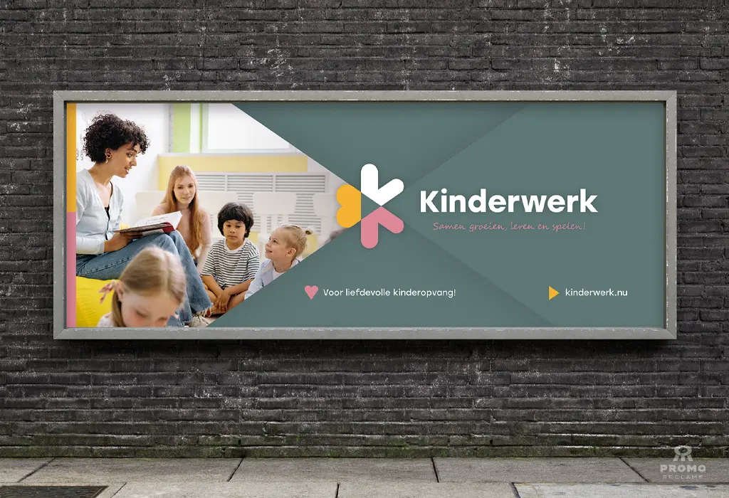 Kinderwerk Kinderopvang logo en huisstijl ontwerp