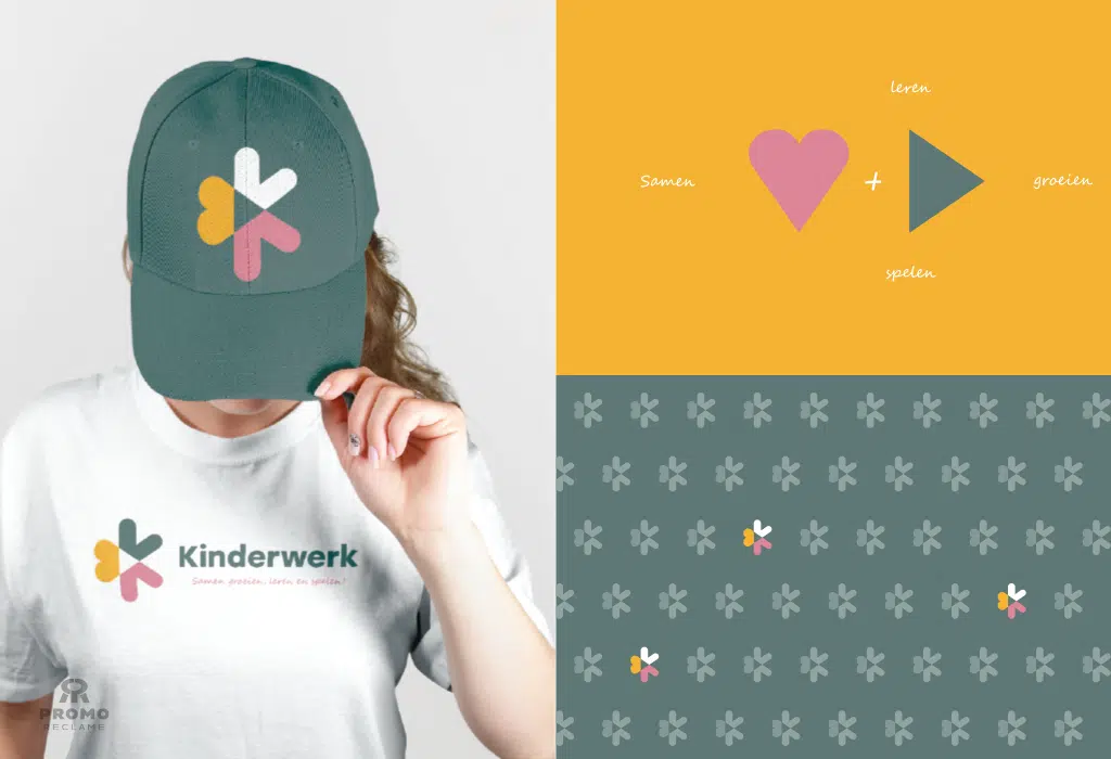 Kinderwerk Kinderopvang logo en huisstijl ontwerp