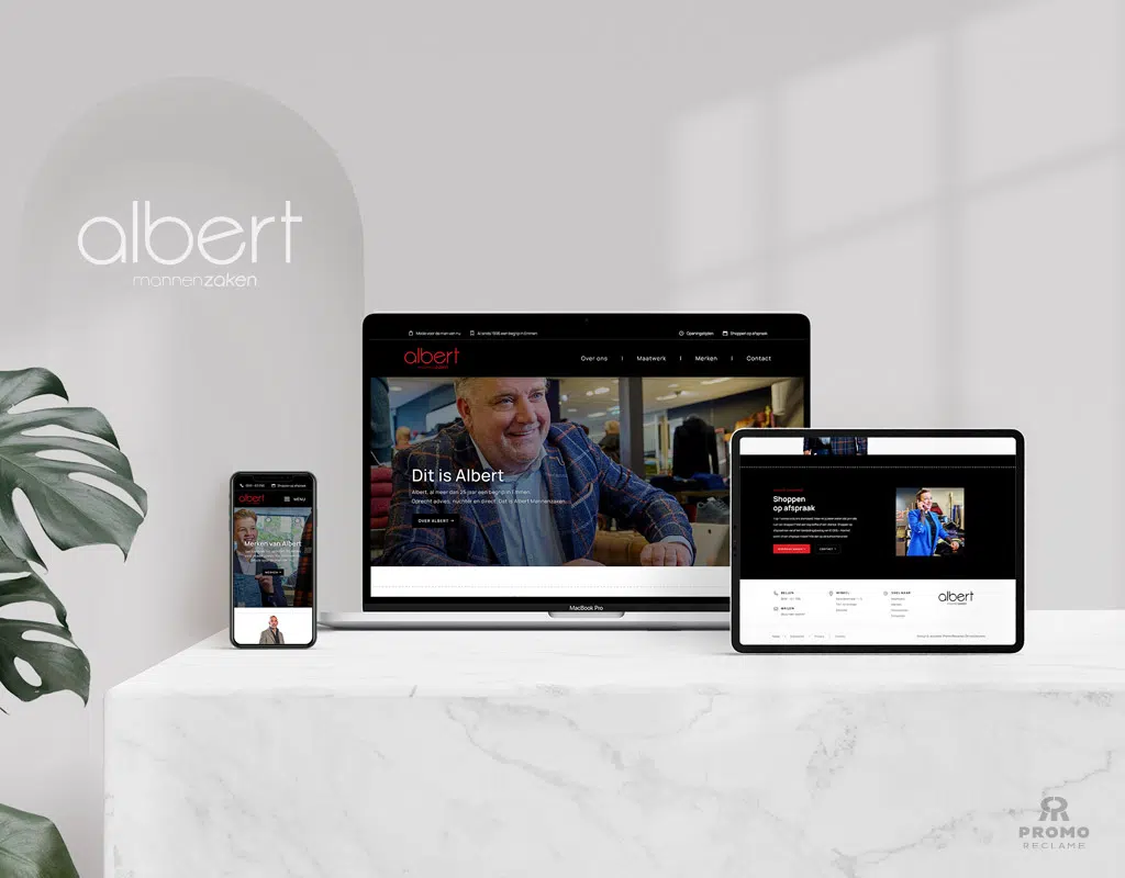 Albert Mannenzaken website ontwerp