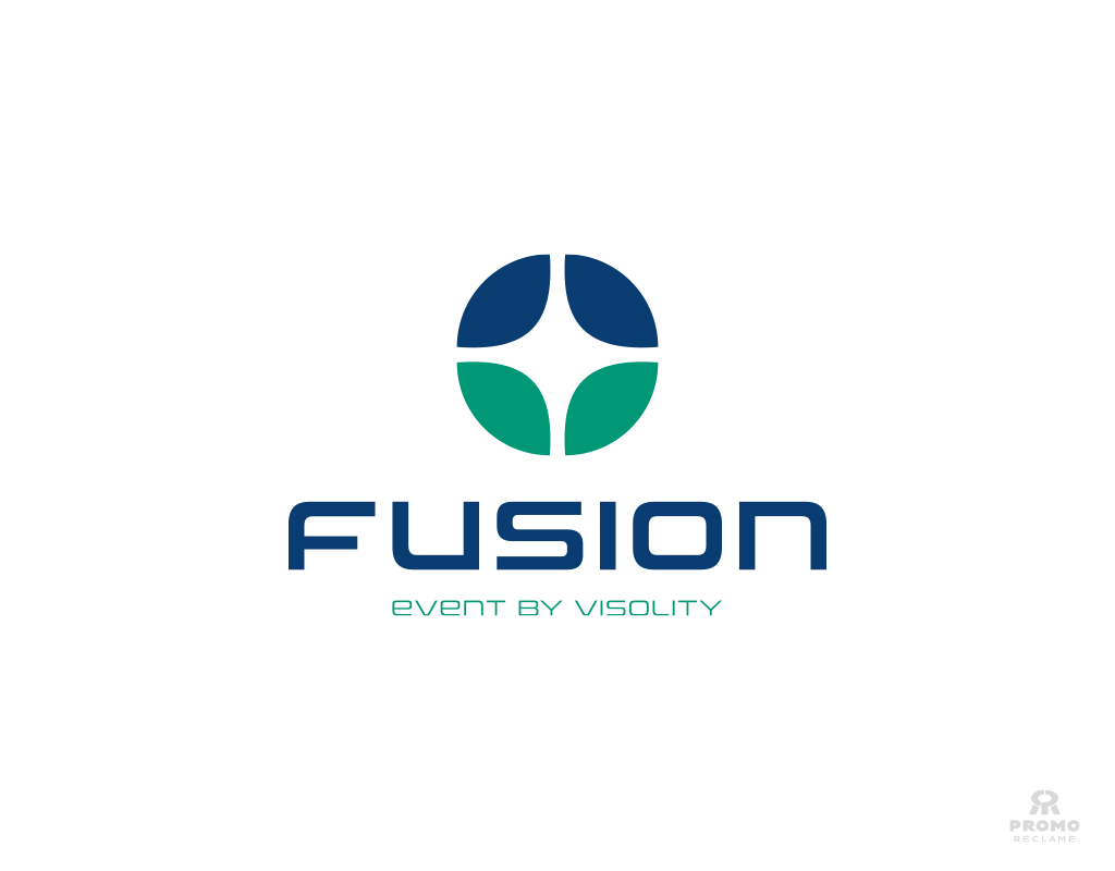 Fusion logo en promotiemateriaal ontwerp