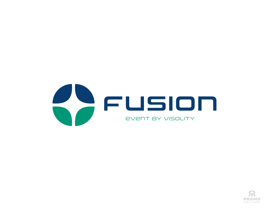 Fusion logo en promotiemateriaal ontwerp