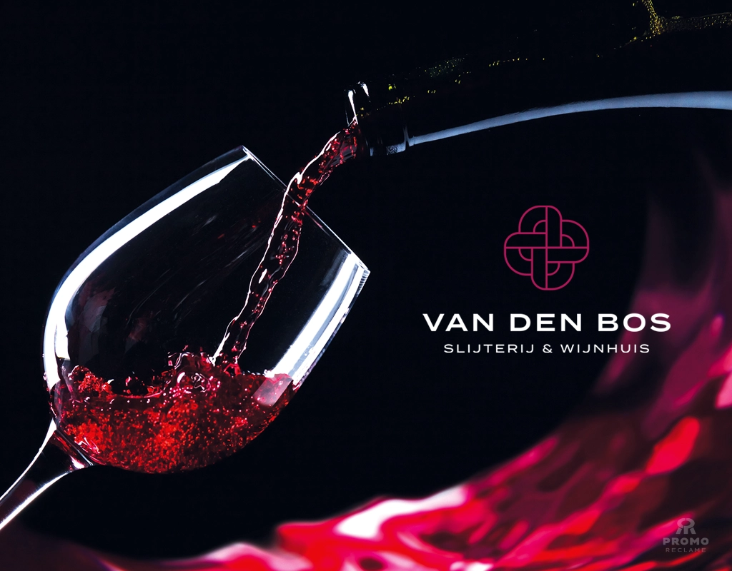 Van den Bos - Slijterij & Wijnhuis logo ontwerp