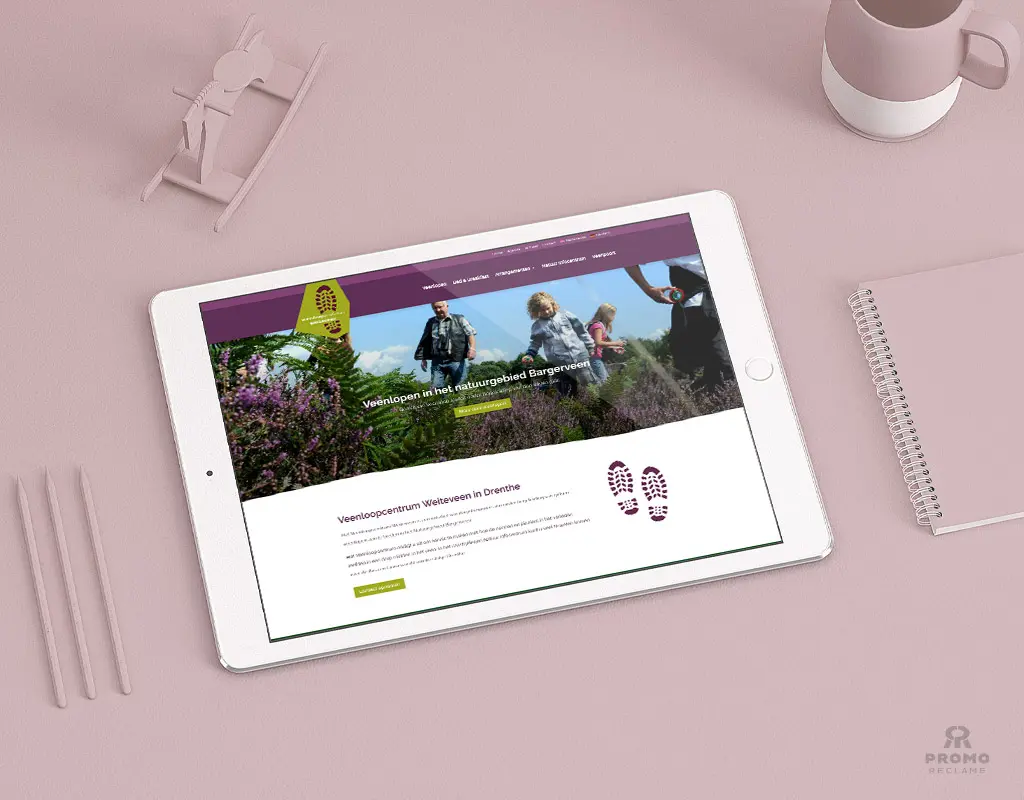 Veenloopcentrum Weiteveen website ontwerp