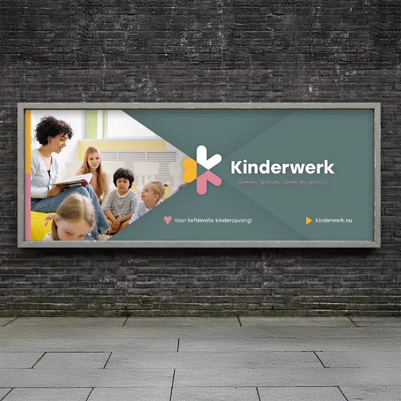 Kinderwerk Kinderopvang logo ontwerp en meer